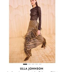 NWT Ulla Johnson Arden asymmetric fringe skirt